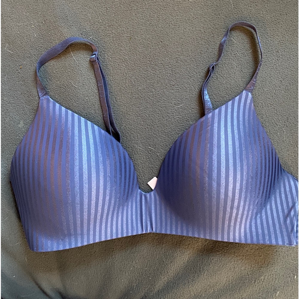 Blue With Stripes Victoria Secret Bra